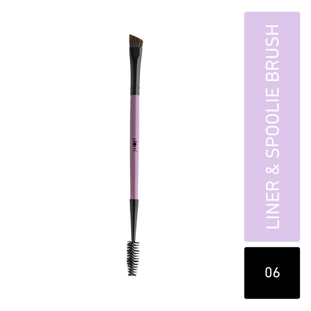 Plum Soft Blend Liner & Spoolie Brush Easy Pick-up 06 | Grocsy