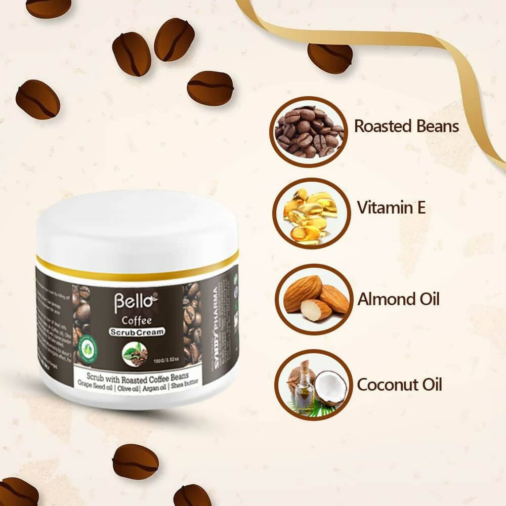Bello Herbals Coffee Scrub Cream | Grocsy