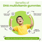 Zingavita DHA Multivitamin Gummies with Honey for Kids (2+ yrs) - Mixed Fruit | Grocsy