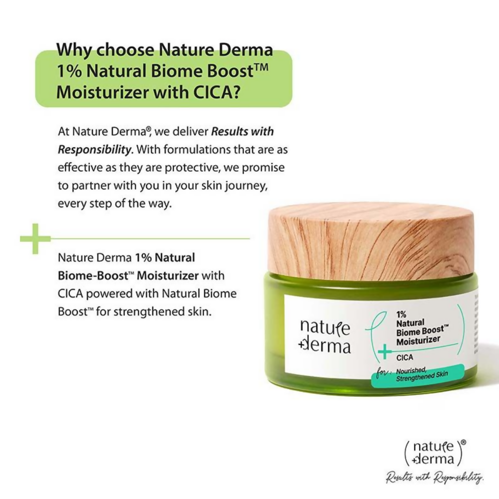 Nature Derma 1% Natural Biome-Boost Moisturizer With CICA | Grocsy