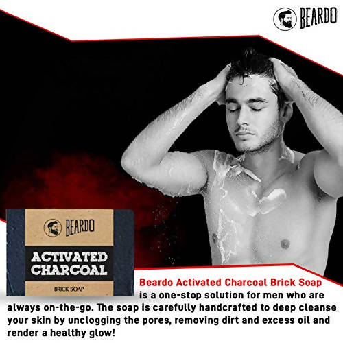 Beardo Activated Charcoal Brick Soap | Grocsy