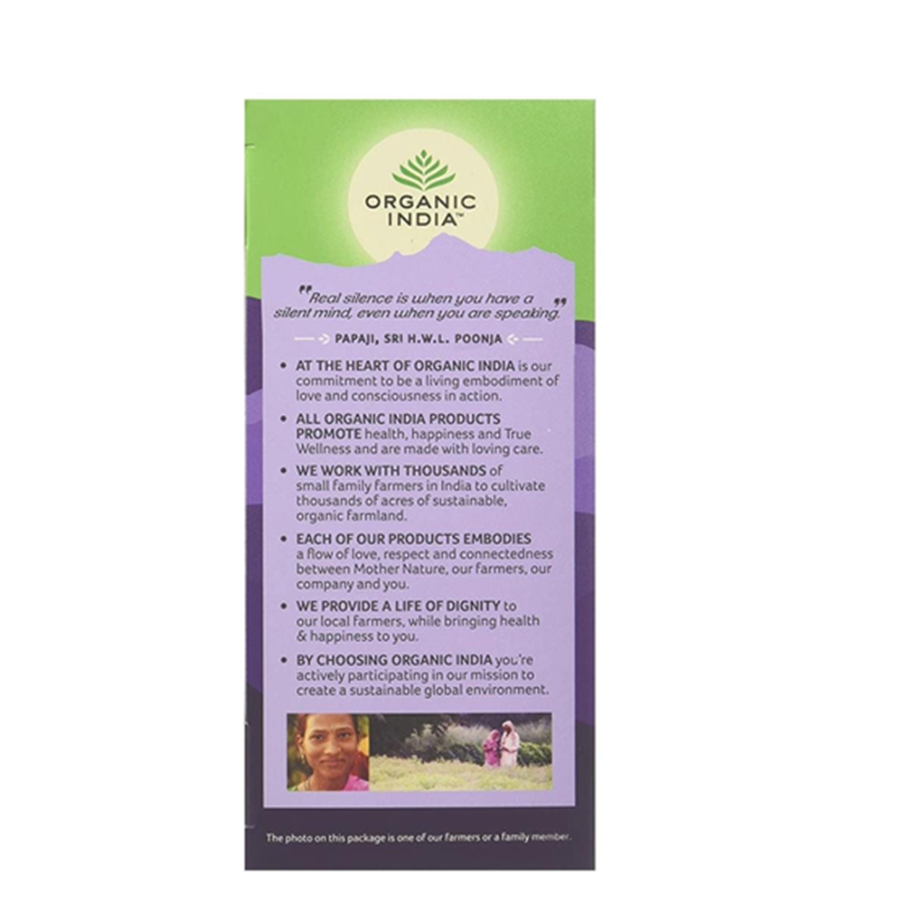 Organic India Tulsi Mulethi Tea Bags | Certified Organic Herbal Tea for Throat & Immunity - Swadesiicart