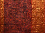 Multicolor Kalamkari Hand Painted Kanchipuram Silk Handloom Saree with Ramayana Design - Global Threads | Grocsy