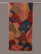 Multicolor Kalamkari Hand Painted Woolen Handloom Stole with Mountains Design - Global Threads | Grocsy