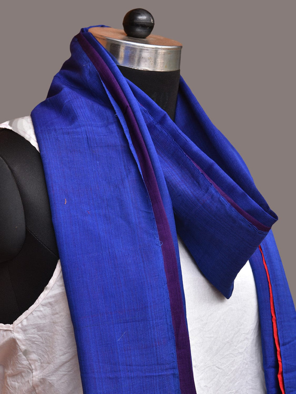 Multicolor Pochampally Ikat Cotton Handloom Plain Dupatta - Global Threads | Grocsy