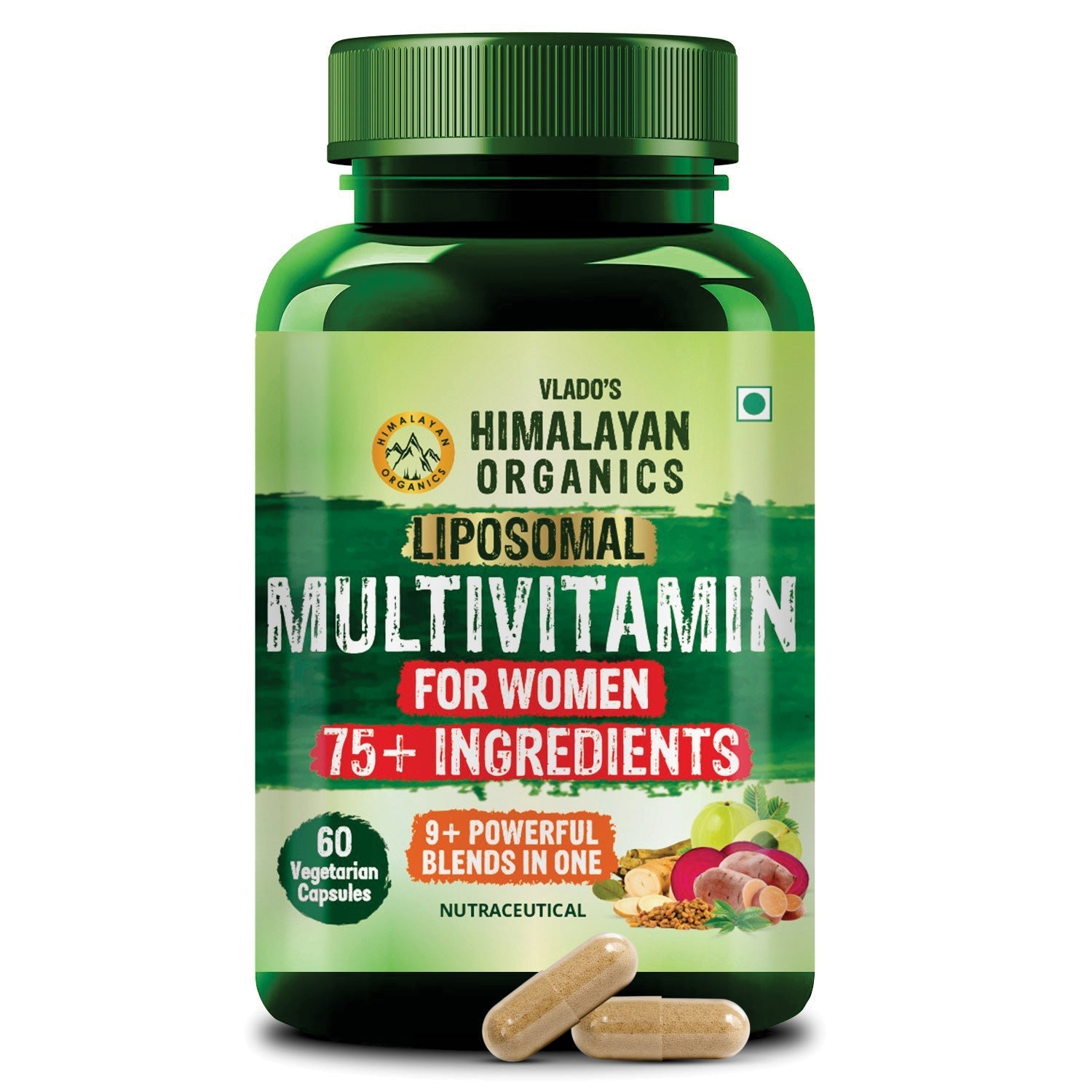 Himalayan Organics Whole Food Multivitamin For Women Capsules | Grocsy