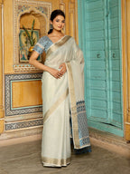 Shree Shyam Fashion Sky Blueline Saree | Grocsy