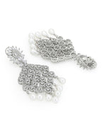 Silver Earrings with Pearl Drops- Ruby Raang | Grocsy
