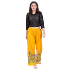 Asmaani Mustard Color Digital Print Sarara | Grocsy