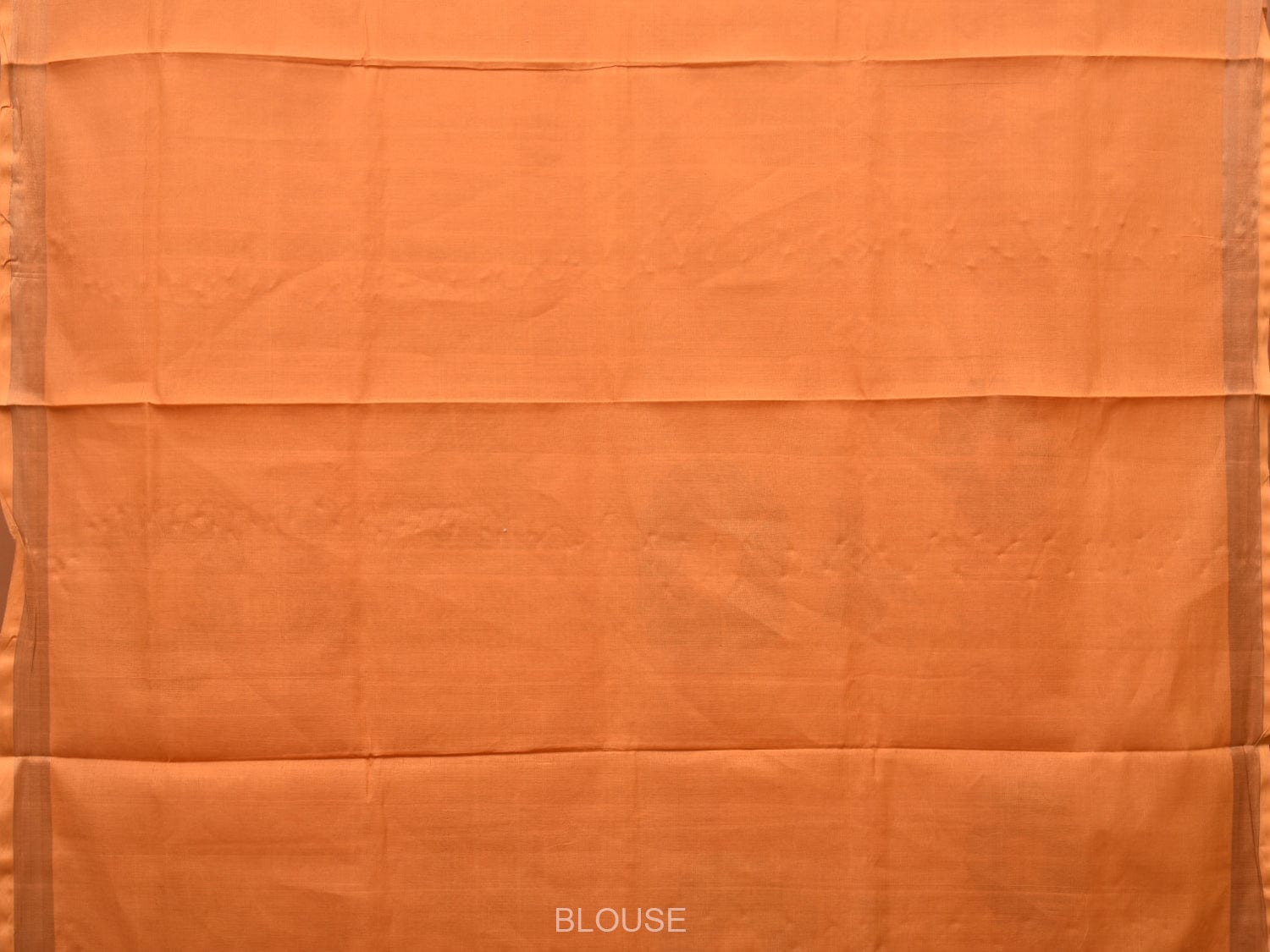Mustard Khadi Cotton Handloom Saree with All Over Big Flowers Design - Global Threads | Grocsy