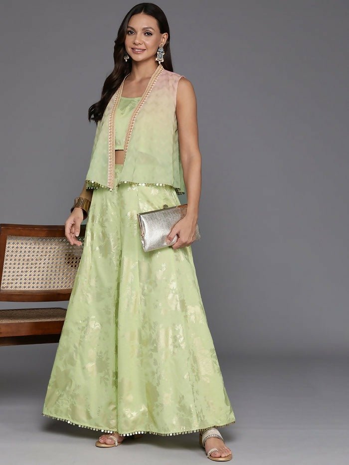 Ahalyaa Women's Traditional Wear Co-ods - Green | Grocsy