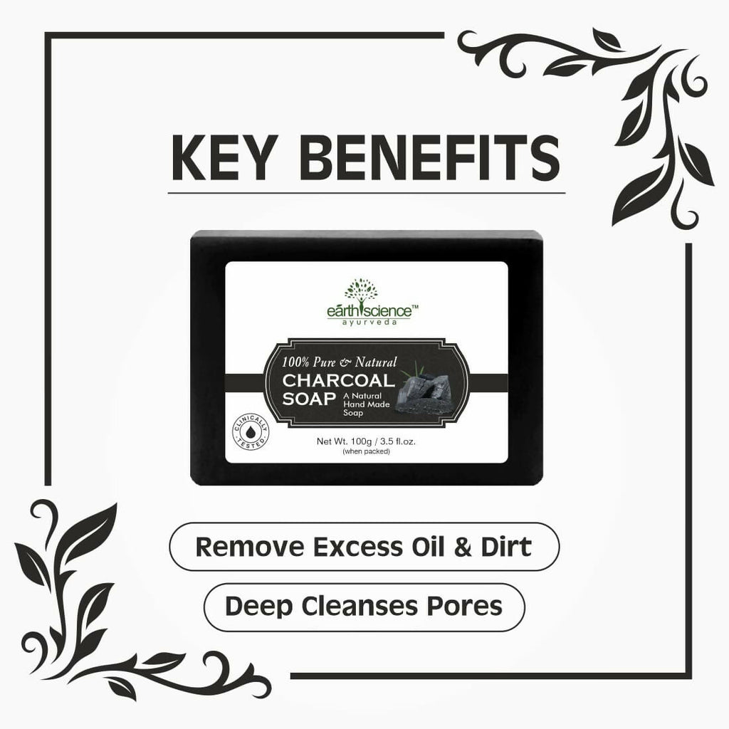 Earth Science Ayurveda Activated Charcoal Bath Soap | Grocsy