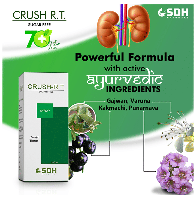 SDH Naturals Crush-RT Syrup | For Kidney & Renal Health | Sugar Free | Grocsy