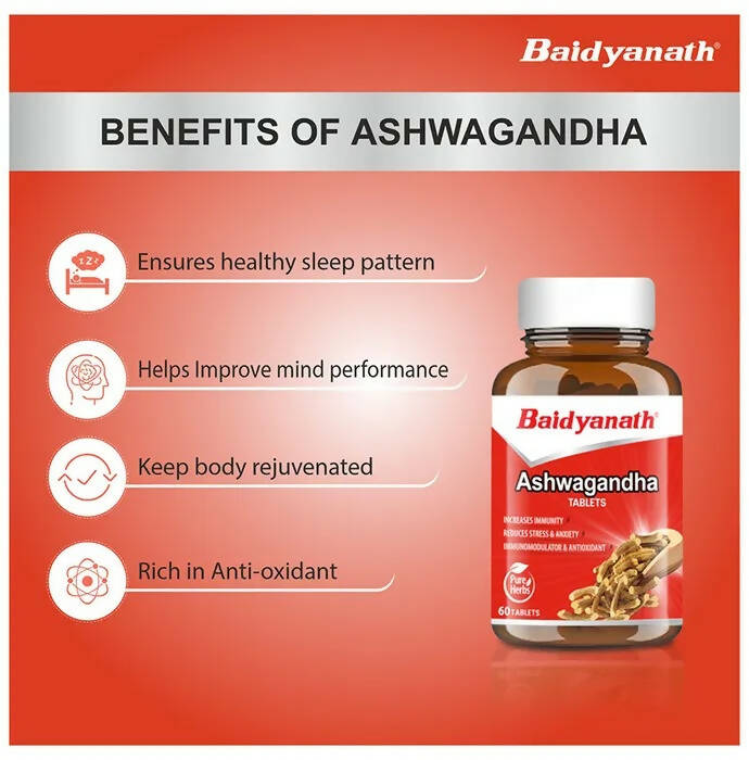 Baidyanath Kolkata Ashwagandha Tablets | Grocsy