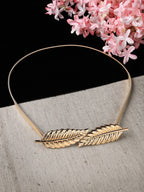 NVR Women Circular Gold-Polished Stretchable Metal Belt | Grocsy