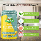 PLIX The Plant Fix Strength Vegan Plant Protein Powder - Mango | Grocsy
