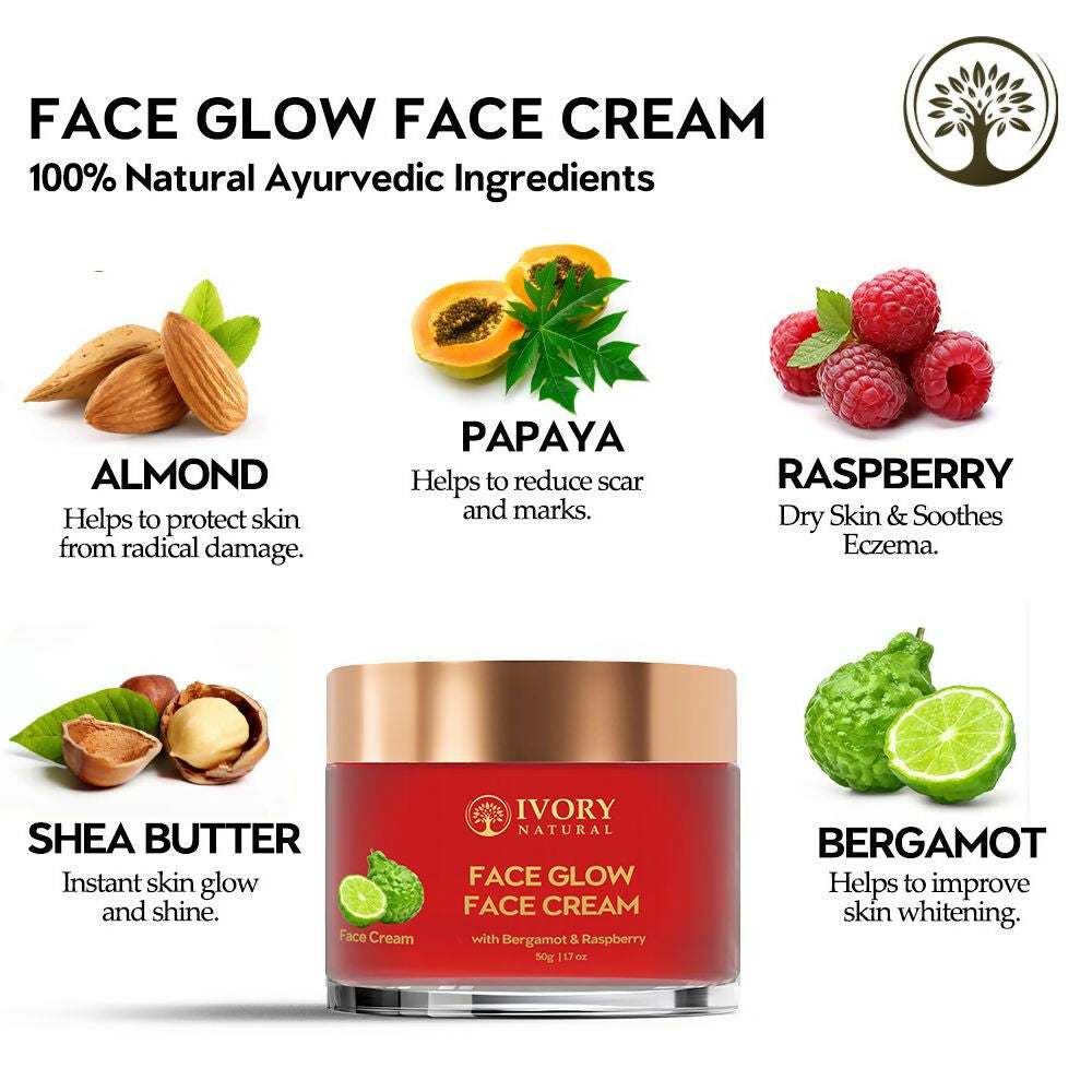 Ivory Natural Face Glow Cream For Skin Glow With Moisture And Luminosity | Grocsy