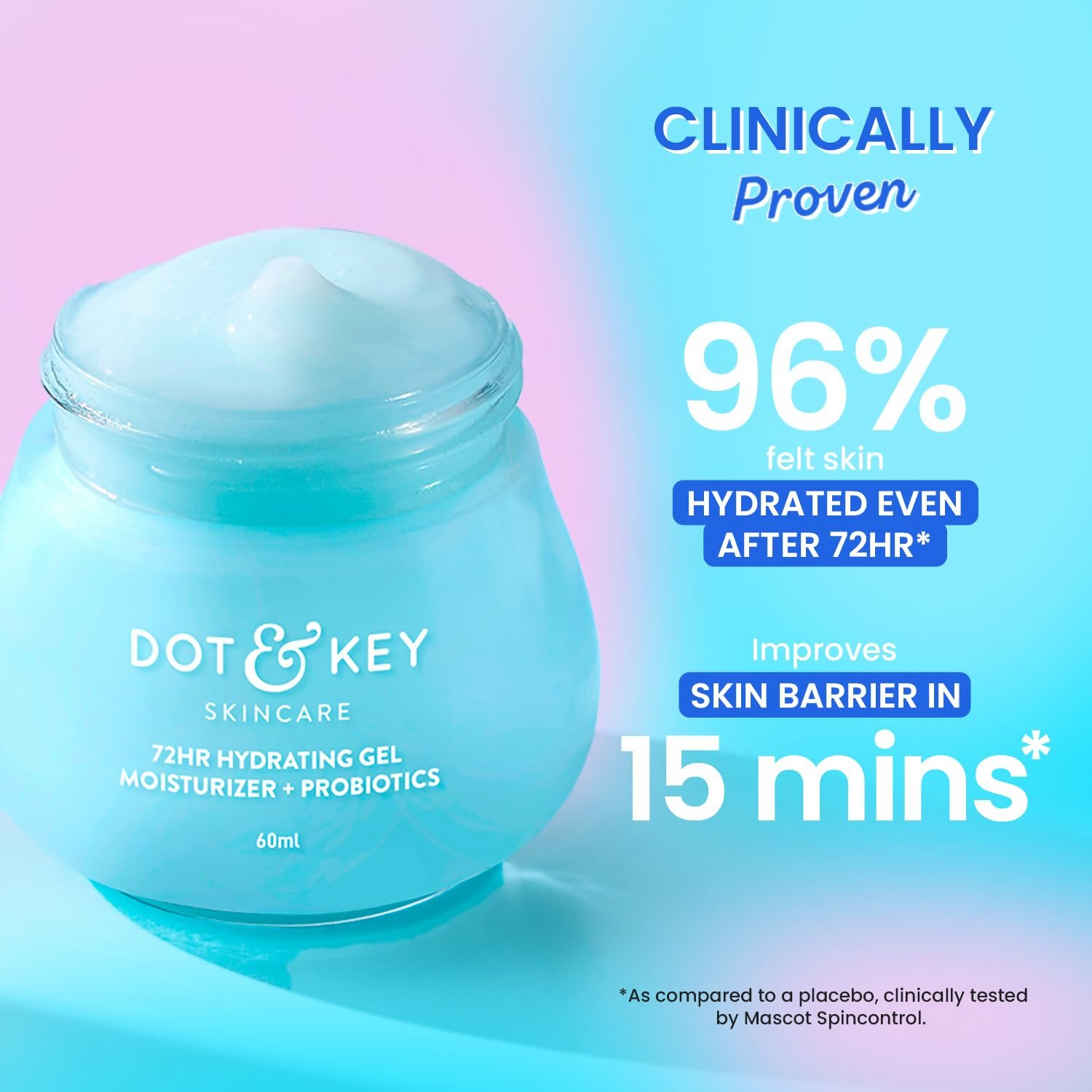 Dot & Key 72Hr Hydrating Gel + Probiotics Moisturizer For Face | Grocsy