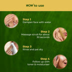 WOW Skin Science Neem & Hyaluronic Acid Pimple Care Face Scrub For Anti-Bacterial, Unclogs Pores | Grocsy
