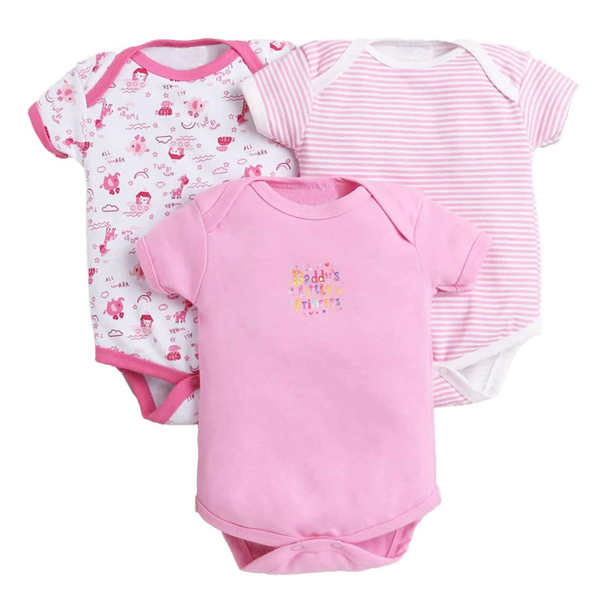 EIO New Born Baby Rompers Body Suits Jump Suit For Boys And Girls - L-Pink | Grocsy