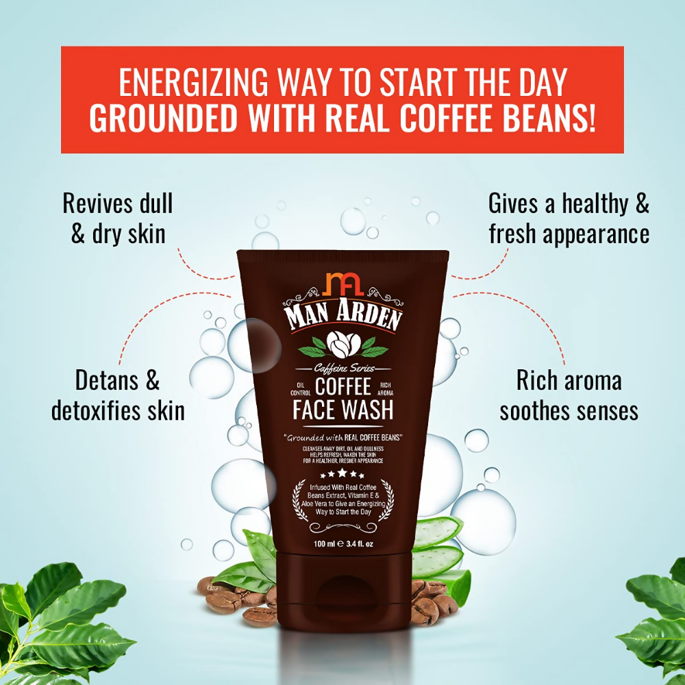 Man Arden Coffee Face Wash - No Parabens, Sulphate, Silicones | Grocsy