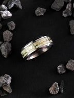 NVR Men's Rhodium-Plated Silver-Toned Stainless Steel Finger Ring | Grocsy