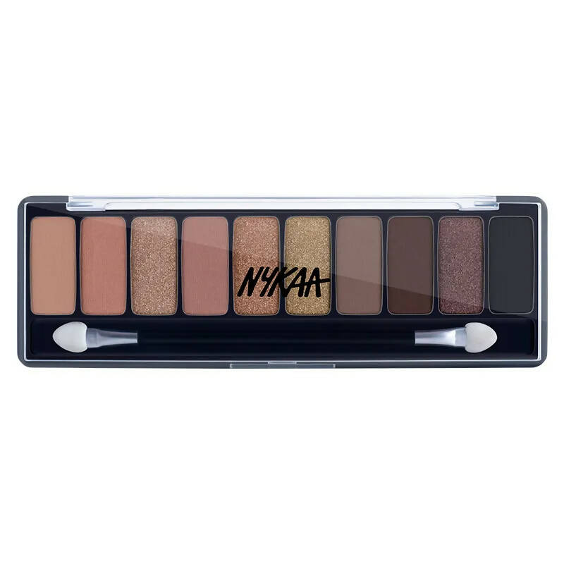 Nykaa Eyes On Me! 10-in-1 Eyeshadow Palette - Smokey at 8 | Grocsy