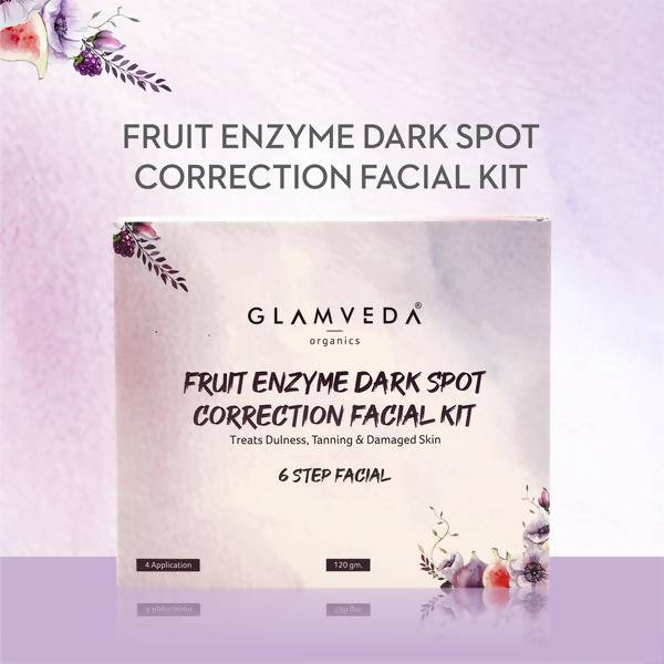 Glamveda Aha Fruit Enzyme Dark Spot Correction Facial Kit | Grocsy