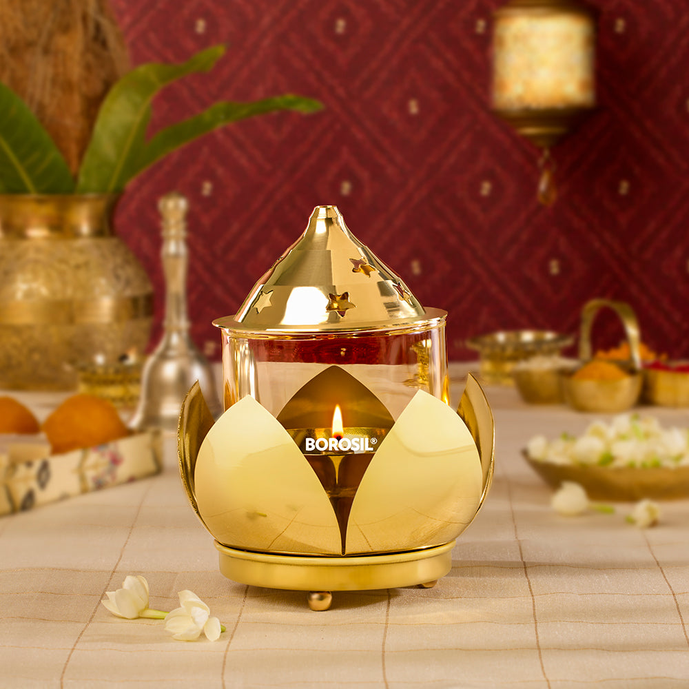 My Borosil Shubh Akhand Diya, Medium | Grocsy