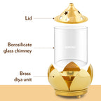My Borosil Shubh Akhand Diya, Medium | Grocsy