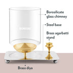 My Borosil Aarti Diya, Medium | Grocsy