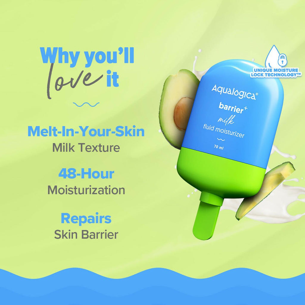 Aqualogica 5 Barrier+ Milk Fluid Moisturizer | Grocsy