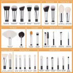 Bronson Professional Brush set for Face & Eye Luxury Makeup Tool | Grocsy