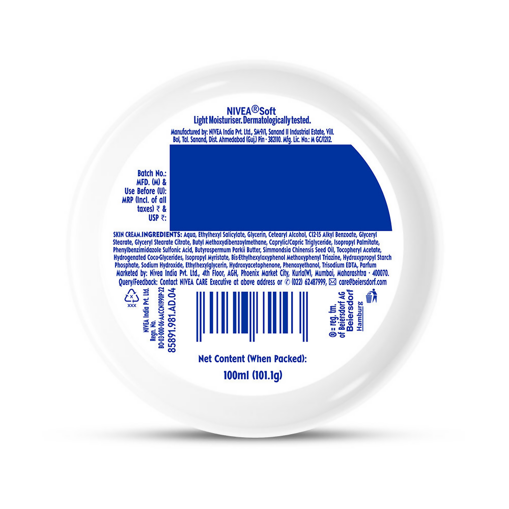 Nivea Soft Daily UV Light Moisturising Cream | Grocsy
