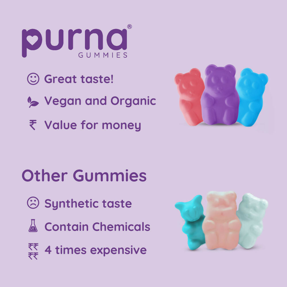 Purna Sampurna You're Beautiful Hyaluronic Acid Gummies - Black Currant | Grocsy