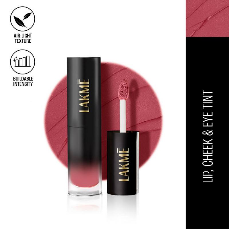 Lakme Xtraordin-Airy One-And-Done Lip, Eye & Cheek Tint - Dusty Rose | Grocsy