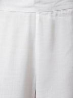 FIORRA Women's White Cotton A-Line Kurta Pant With Dupatta | Grocsy