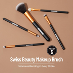 Swiss Beauty Makeup Brushes - Gold | Grocsy