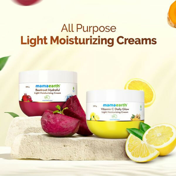 Mamaearth Vitamin C Daily Glow Light Moisturizing Cream with Turmeric & Vitamin C For Skin Brightening | Grocsy