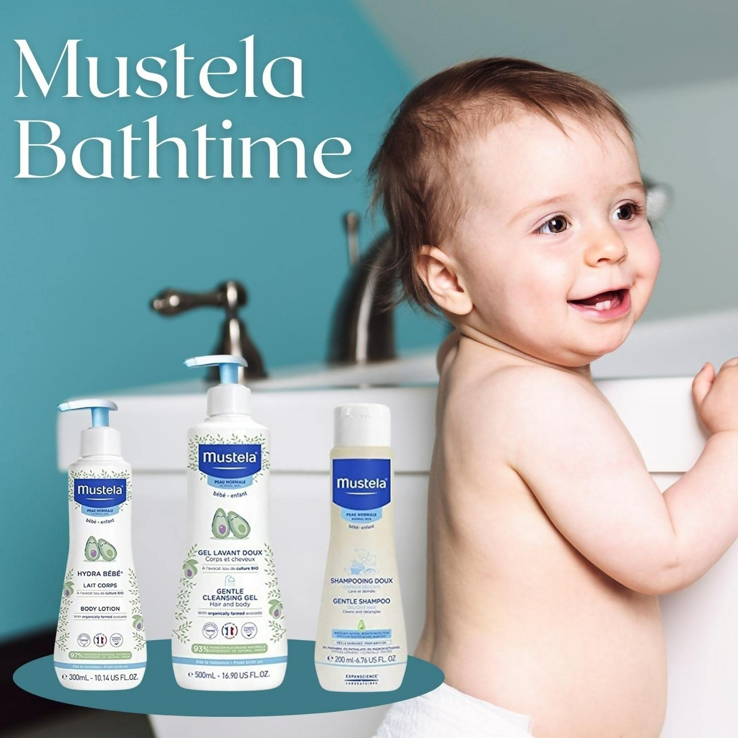 Mustela Bathtime Essential Kit Set | Grocsy