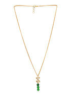 Ruby Raang Green Aventurine Kundan Necklace | Grocsy