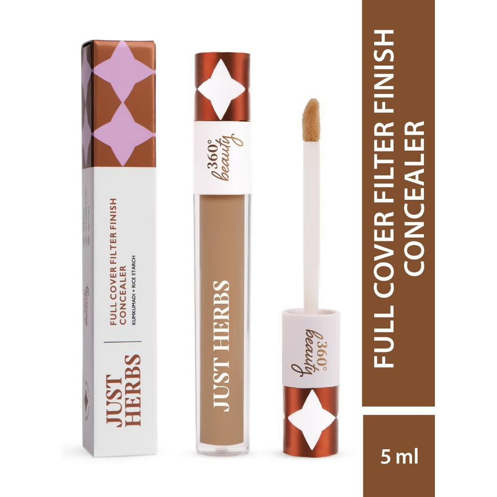 Just Herbs Full Cover Natural Filter Finish Concealer - Almond | Grocsy