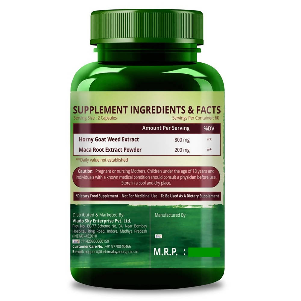 Himalayan Organics Horny Goat Weed Vegetarian Capsules | Grocsy