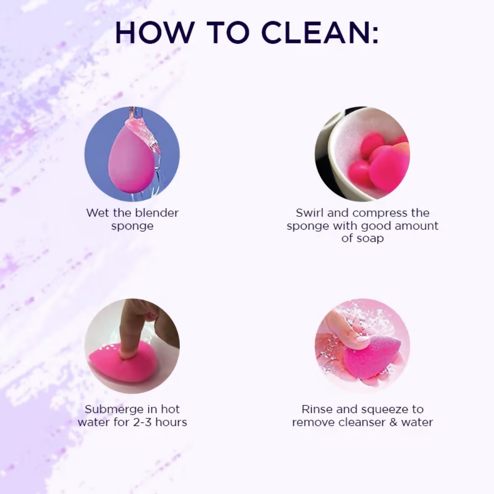 Bronson Professional Purple Beauty Blender Makeup Sponge,Applicator ,Puffs | Grocsy