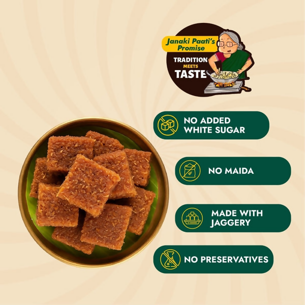 Sweet Karam Coffee Jaggery Coconut Burfi | Grocsy