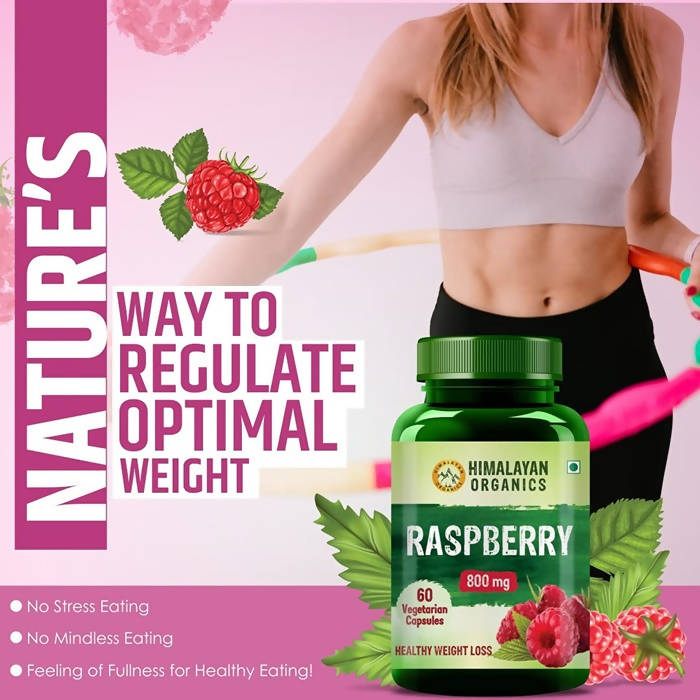 Himalayan Organics Raspberry 800 mg Vegetarian Capsules | Grocsy