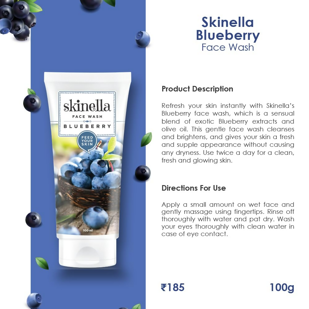 Skinella Blueberry Face Wash | Grocsy