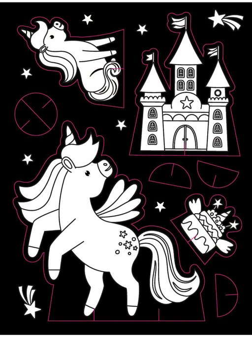 Dreamland Publications Unicorn Neon Colour & Sticker Dots Book Over 500 Stickers Book For Kids | Grocsy
