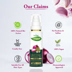 VI-JOHN Prakritik Red Onion & Castor Oil Hair serum, Reduces Hair Loss, 100% Natural Bio Actives Hair Oil | Grocsy