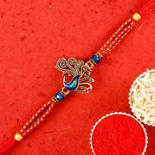 Striking Peacock Rakhi | Grocsy